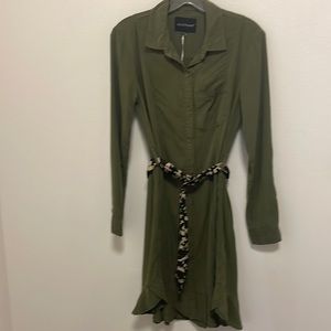 Velvet heart green shirt dress